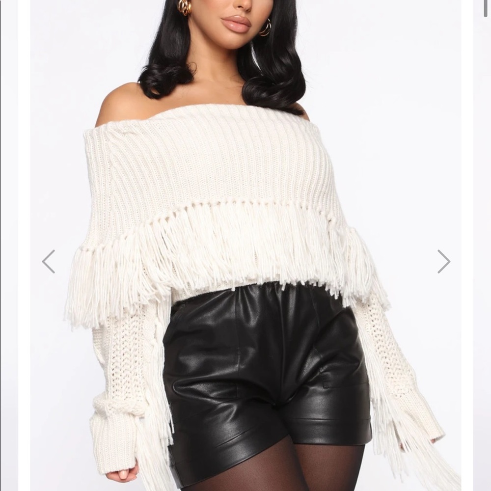 Fashion Nova Fringe Sweater 🍂🍃🌼